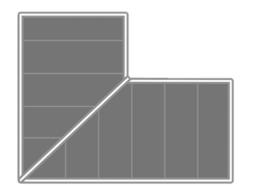 A diagram of a triangle on a green background.